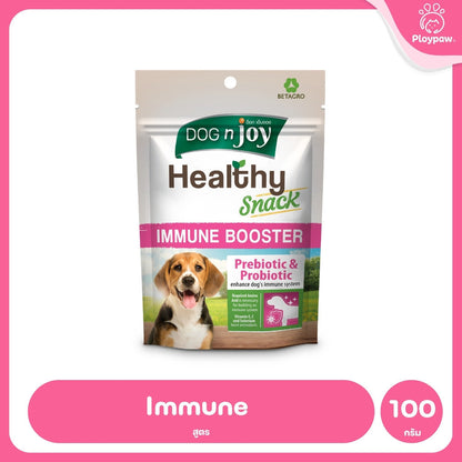 [ยกกล่อง 8 ซอง] DOG n joy ด็อก เอ็นจอย ขนมสุนัข เสริมวิตามิน Healthy Snack สำหรับสุนัขทุกวัย ขนาด 100 กรัม