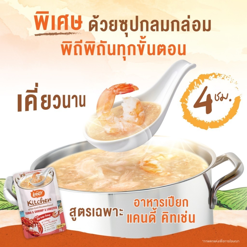[ยกโหล 12 ซอง] Kandy Kitchen อาหารเปียกแมว 70g ขนมแมว อาหารแมวเปียก Jelly & Gravy 8 สูตร สำหรับแมว 2 เดือนขึ้นไป