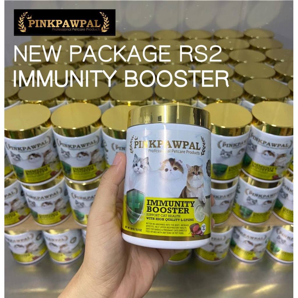 [100g] Pinkpawpal S2 L-Lysine อาหารเสริมแมว ผงโรยอาหาร สูตร Immunity Booster รสเนื้ออบ ขนาดทดลอง