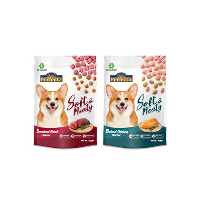 [1kg.] Perfecta อาหารสุนัข เม็ดนิ่ม เพอร์เฟคต้า Soft & Meaty สุนัขโตอายุ 1 ปี ขึ้นไป ขนาด 1kg