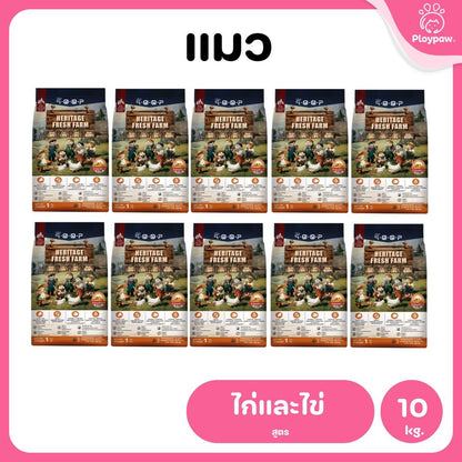 อาหารแมวคูปป์ qoop [ยกลัง 10 ถุง*1kg.] อาหารแมวคูปป์ STARTED GLUTEN FREE สำหรับแมวทุกช่วงวัย ขนาด 1 กก.