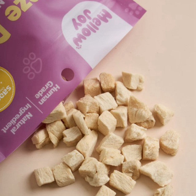 [ยกแพ็ค 12*20g] MellowJoy เมลโลว์จอย ขนมแมว ฟรีซดราย Human Grade อกไก่ ตับวัว ปลาไข่ แซลมอน