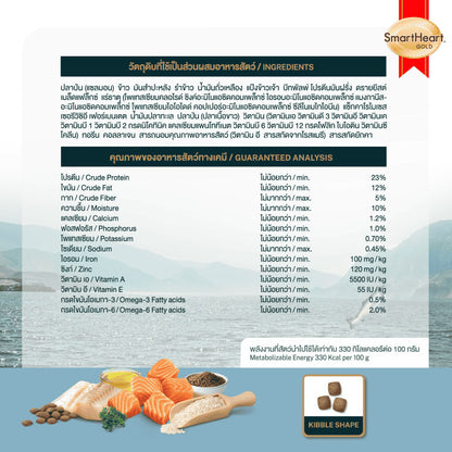 อาหารเม็ดสุนัขสมาร์ทฮาร์ทโกลด์ [1.5kg] SmartHeartGOLD ไม่มีผลพลอยได้ฯ ปราศจากธัญพืช สำหรับสุนัขทุกสายพันธุ์