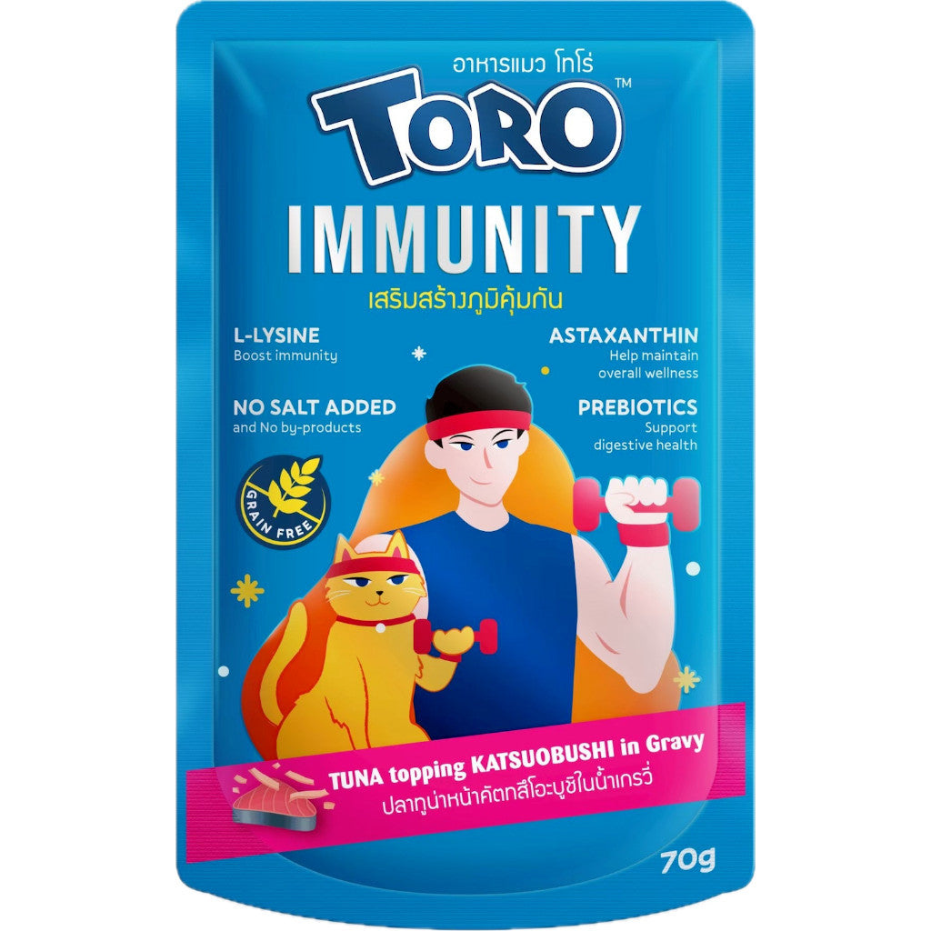 อาหารแมวเปียกโทโร่ [ยกลัง 48 ซอง] Toro Catfood Pouch ขนาดซอง 70 กรัม