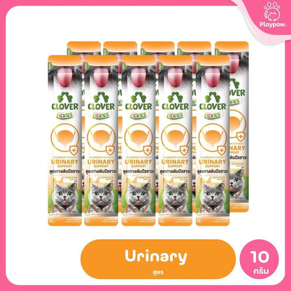 วิตามินแมวเลียโคลเวอร์ [แพ็ค 10 ซอง] Clover Lickies Cat Creamy เสริมสุขภาพแมว
