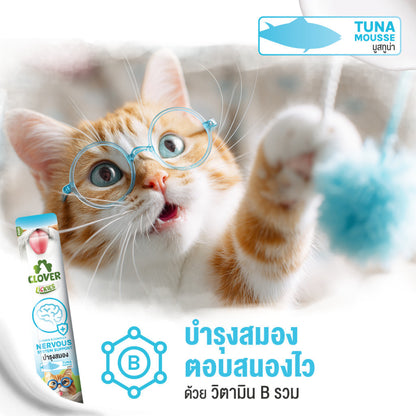 วิตามินแมวเลียโคลเวอร์ [1 ซอง] Clover Lickies Cat Creamy เสริมสุขภาพแมว