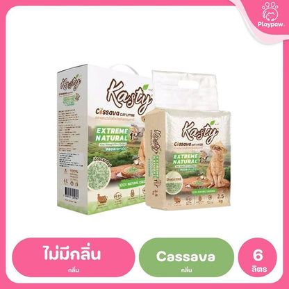 [6 ลิตร] Kasty ทรายแมวเต้าหู้ ฝุ่นน้อย จับก้อนไว ดับกลิ่นดี ทิ้งชักโครกได้ ทรายแมวธรรมชาติ