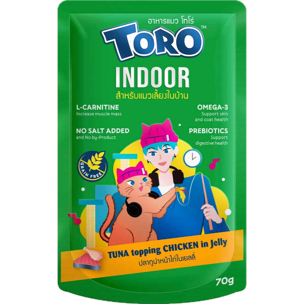 อาหารแมวเปียกโทโร่ [1 ซอง] Toro Catfood Pouch ขนาดซอง 70 กรัม