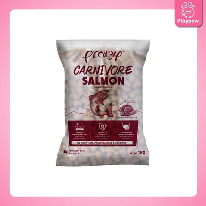 อาหารเม็ดแมวพรามี่ [แพ็ค 5 ถุง,ซิป] Pramy Carnivore Premium คาร์นิวอร์ ไม่มีผลพลอยได้ ผักผลไม้ 5 สี ขนาด 800 ก.-1 กก.