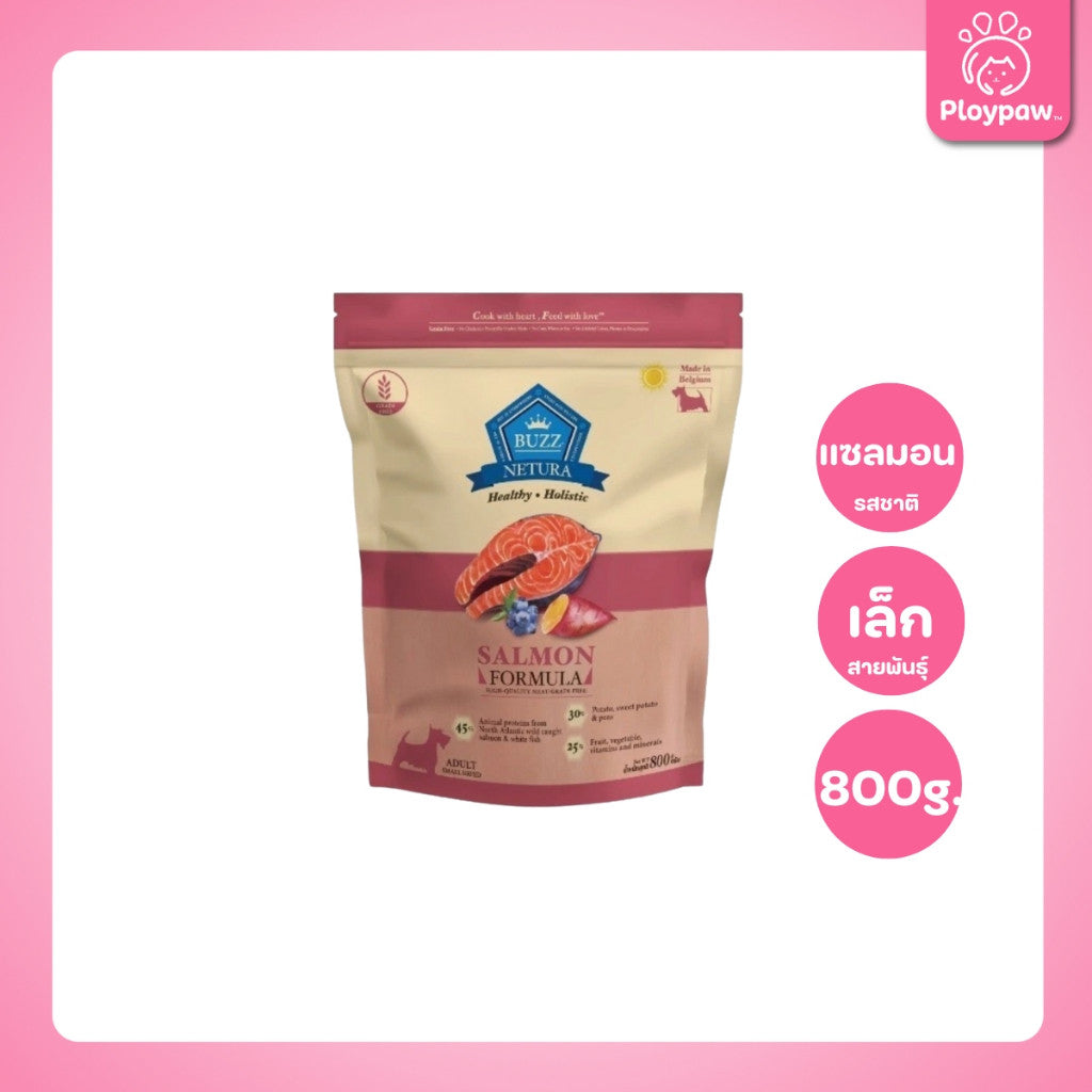 [800g.] Buzz Netura Holistic อาหารสุนัข โฮลิสติก เกรนฟรี บัซซ์ สำหรับสุนัขทุกสายพันธุ์ ขนาด 800 กรัม
