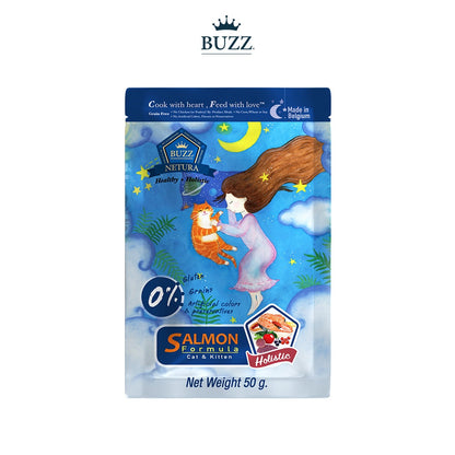 [ขนาดทดลอง] BUZZ Netura Sampling อาหารแมวพรีเมียมโฮลิสติก-เกรนฟรี สินค้าขนาดทดลอง - 50 กรัม