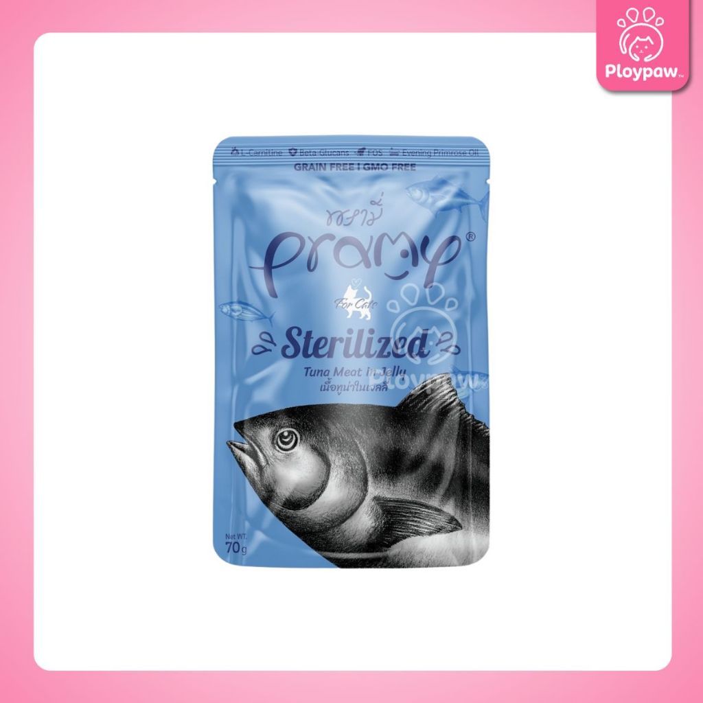 [1 ซอง] Pramy Functional อาหารเปียกแมว 70g พรามี่ สูตรสุขภาพ ลูกแมว แมวโต แมวสูงวัย