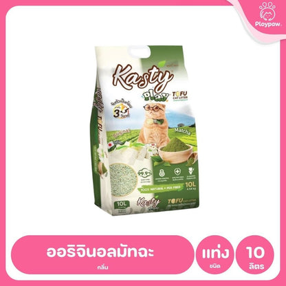 [10 ลิตร] Kasty ทรายแมวเต้าหู้ ฝุ่นน้อย จับก้อนไว ดับกลิ่นดี ทิ้งชักโครกได้ ทรายแมวธรรมชาติ